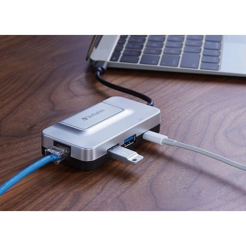  Verbatim USB-C 3-Port Hub with Gigabit Ethernet & Power Delivery