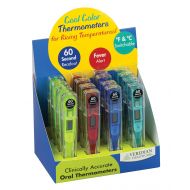 Veridian Healthcare 08-301VC Cool Colors Digital Thermometer Display, Blue, Green, Red...