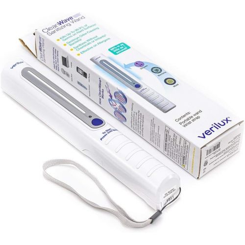  Visit the Verilux Store Verilux CleanWave Portable Sanitizing Travel Wand - UV-C Technology - Kills Germs and Bacteria