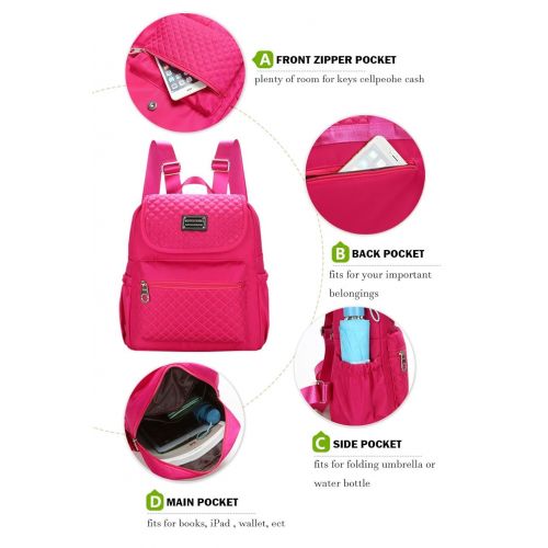  Veriya Lightweight Casual Travel School Backpack Rucksack Daypack for Teenager Ladies