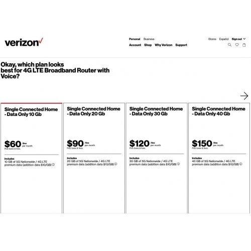  Novatel  Verizon 4G LTE Broadband Router with Voice T1114