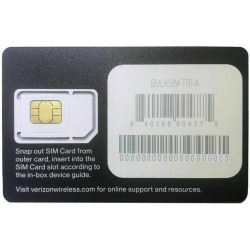  [아마존베스트]Verizon Postpaid Verizon Wireless 4G LTE SIM Card - All 3 Sizes (3-in-1), Nano/Micro/Standard Sizes (4FF / 3FF / 2FF)