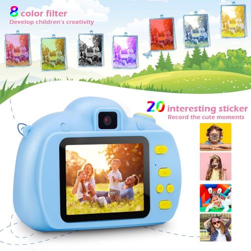  Verkstar Kids Camera Mini Toys Camera 2.4 Inches Screen HD 1080P Rechargeable Video Digital Children Camera for 3-12 Years Old Boys Girls Christmas Birthday Party Gift