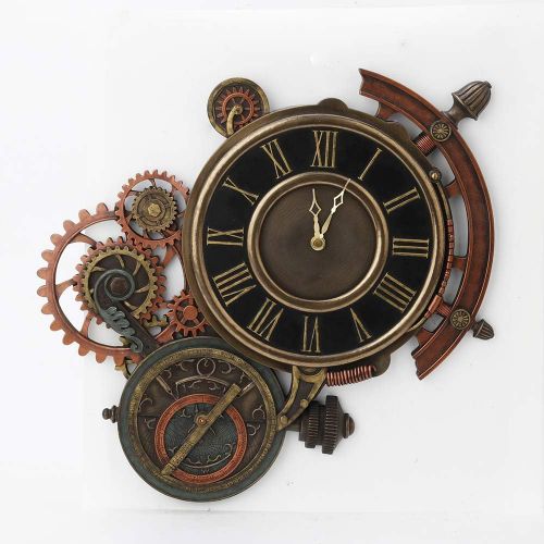  Zeckos Mechanical Steampunk Astrolabe Star Tracker Wall Clock 17 Inch