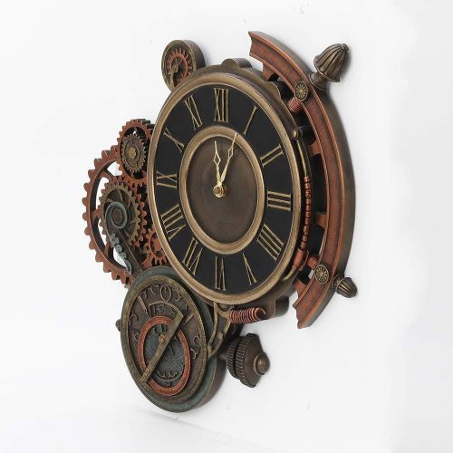  Zeckos Mechanical Steampunk Astrolabe Star Tracker Wall Clock 17 Inch