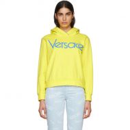 Versace Yellow Embroidered Logo Hoodie