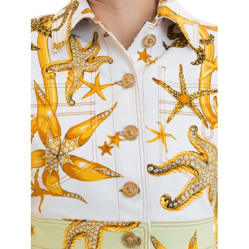  Versace Tresor de la Mer print crop jacket