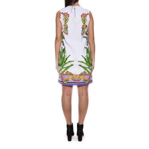 Versace Beverly Palm print cady dress