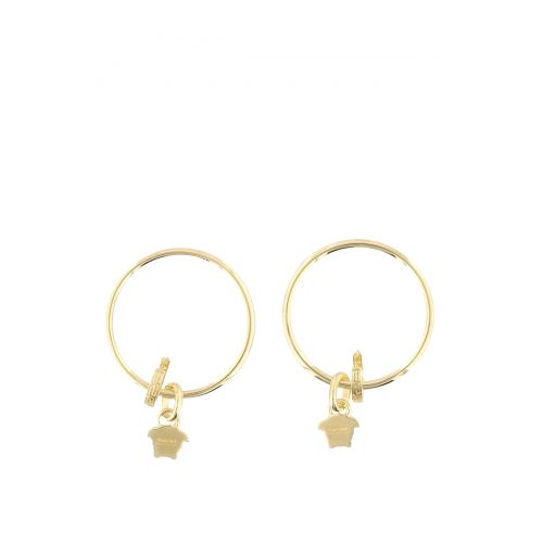 Versace Medusa Head charm hoop earrings