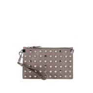 Versace Round studded leather clutch