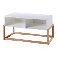 Versanora VNF-00046 Creativo Stylish TV Stand with 2 Storage Space, 40.00x16.00x20.00, White/Natural