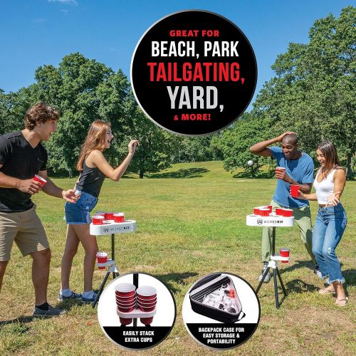  [아마존베스트]Versapong Portable Beer Pong Table / Tailgate Game with Backpack Carry Case and Balls