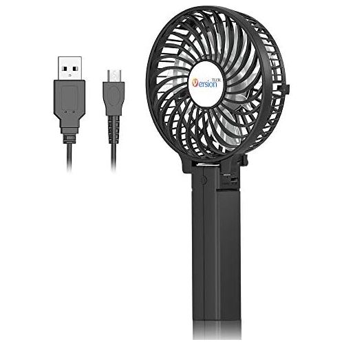  [아마존베스트]Mini Handheld Fan, VersionTECH. USB Desk Fan, Small Personal Portable Stroller Table Fan with USB Rechargeable Battery Operated Cooling Folding Electric Fan for Travel Office Room