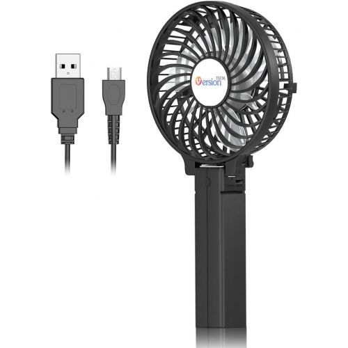  [아마존베스트]Mini Handheld Fan, VersionTECH. USB Desk Fan, Small Personal Portable Stroller Table Fan with USB Rechargeable Battery Operated Cooling Folding Electric Fan for Travel Office Room