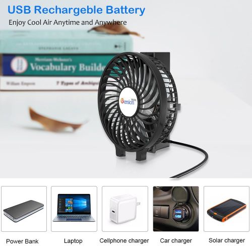 VersionTECH. Mini Handheld Fan, USB Desk Fan, Small Personal Portable Table Fan with USB Rechargeable Battery Operated Cooling Folding Electric Fan for Travel Office Room Household