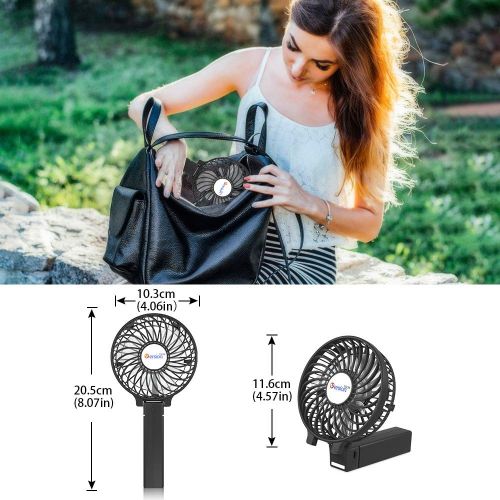  VersionTECH. Mini Handheld Fan, USB Desk Fan, Small Personal Portable Table Fan with USB Rechargeable Battery Operated Cooling Folding Electric Fan for Travel Office Room Household