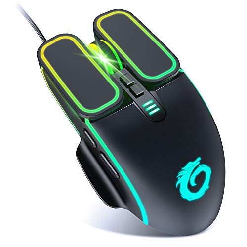  VersionTECH. Gaming Mouse [7200 DPI] [RGB Breathing Light] [7 Buttons] Wired Computer Mouse PC Desktop Laptop USB Mice Optical Gamer Mouse for Windows 7/8/10/XP/Vista Linus