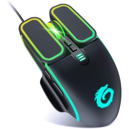  VersionTECH. Gaming Mouse [7200 DPI] [RGB Breathing Light] [7 Buttons] Wired Computer Mouse PC Desktop Laptop USB Mice Optical Gamer Mouse for Windows 7/8/10/XP/Vista Linus