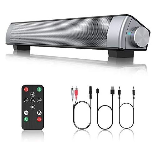  [아마존베스트]VersionTECH. PC Soundbar,Wired & Wireless Bluetooth BT Computer Speakers with Remote Control,Portable USB Home Theater Stereo Sound Bar for Desktop Laptop TV Cellphone MP4 [RCA, AU