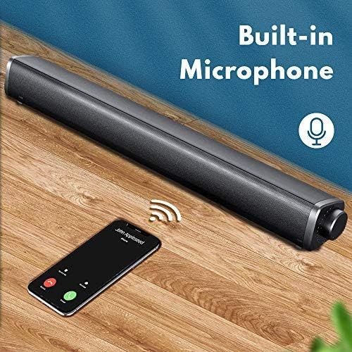  [아마존베스트]VersionTECH. Bluetooth Computer Speakers, Wired/Wireless PC Gaming Sound Bar, Mini Soundbar Speaker for PC/Cellphone/Tablets/Desktop, RCA/Aux Connection