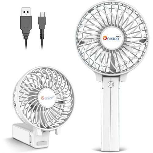  [아마존베스트]VersionTECH. Mini Portable Fan, USB Battery Operated Desk Fan, Small Personal Handheld Table Fan with USB Rechargeable Cooling Folding Electric Fan for Travel Office Room Household