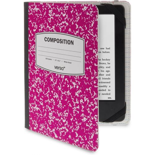  Verso Kindle Case - Scholar Classic Pink Composition Book Folio Style Protective Case for Amazon Kindle (fits Kindle Paperwhite, Kindle, and Kindle Touch), Pink