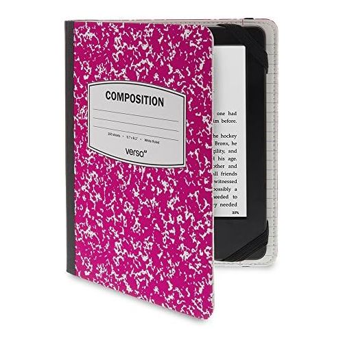  Verso Kindle Case - Scholar Classic Pink Composition Book Folio Style Protective Case for Amazon Kindle (fits Kindle Paperwhite, Kindle, and Kindle Touch), Pink