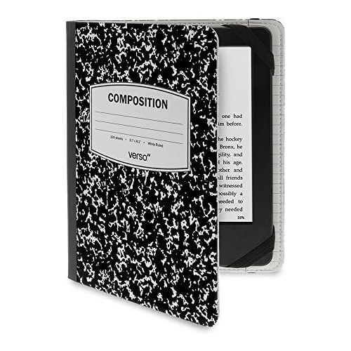  Verso Kindle Case - Scholar Classic Black Composition Book Folio Style Protective Case for Amazon Kindle (fits Kindle Paperwhite, Kindle, and Kindle Touch), Black