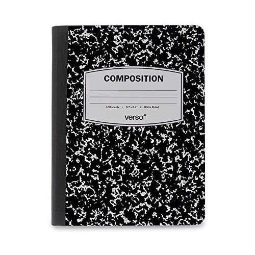  Verso Kindle Case - Scholar Classic Black Composition Book Folio Style Protective Case for Amazon Kindle (fits Kindle Paperwhite, Kindle, and Kindle Touch), Black