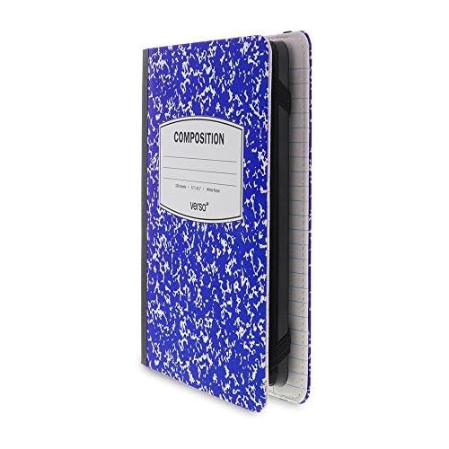  Verso Kindle Case - Scholar Classic Blue Composition Book Folio Style Protective Case for Amazon Kindle (fits Kindle Paperwhite, Kindle, and Kindle Touch), Blue