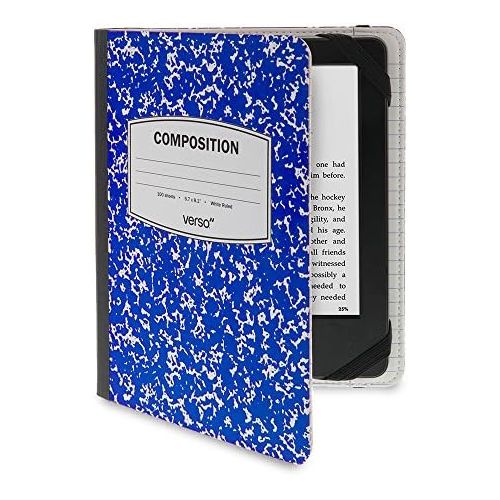  Verso Kindle Case - Scholar Classic Blue Composition Book Folio Style Protective Case for Amazon Kindle (fits Kindle Paperwhite, Kindle, and Kindle Touch), Blue