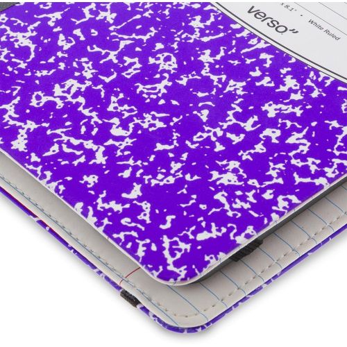  Verso Kindle Case - Scholar Classic Purple Composition Book Folio Style Protective Case for Amazon Kindle (fits Kindle Paperwhite, Kindle, and Kindle Touch), Purple