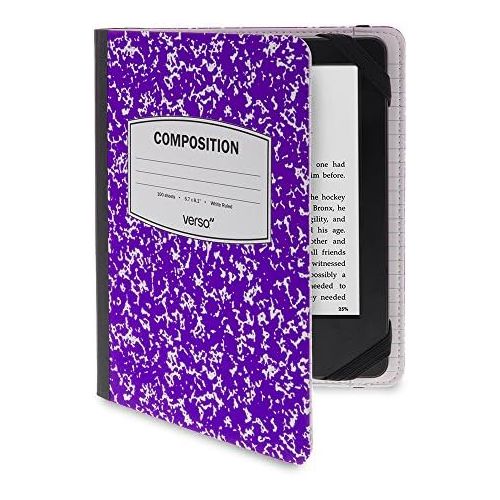  Verso Kindle Case - Scholar Classic Purple Composition Book Folio Style Protective Case for Amazon Kindle (fits Kindle Paperwhite, Kindle, and Kindle Touch), Purple