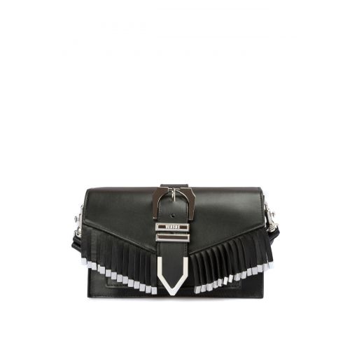  Versus Versace Buckled and fringed leather bag