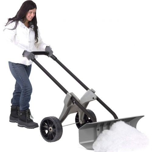  Vertex Power Dynamics 30 Inch SnoDozer Rolling Snow Shovel on Wheels - Made in USA Foldable for Easy Storage Ergonomic Snow Removal Plow with Heavy Duty Tires