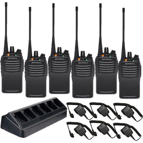  Vertex Standard Motorola Intrinsically Safe VX-451 UHF PREPROGRAMMED 6 Pack with Speaker Mics and Multi-Charger