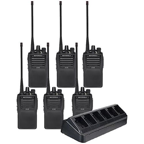  Vertex Standard 6 Pack of Motorola VX-261 UHF Two Way Radios PREPROGRAMMED with 6 Unit Charger (VAC-6058)