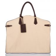 Vertillia Premium Stylish Garment Bag for Travel Crafted with Beige Canvas