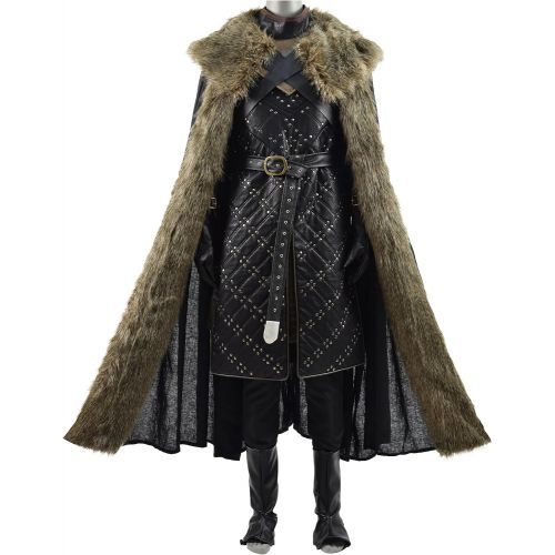  Very Last Shop Hot TV Series Knight Snow Costume Leather Armor Deluxe Men Halloween Costume