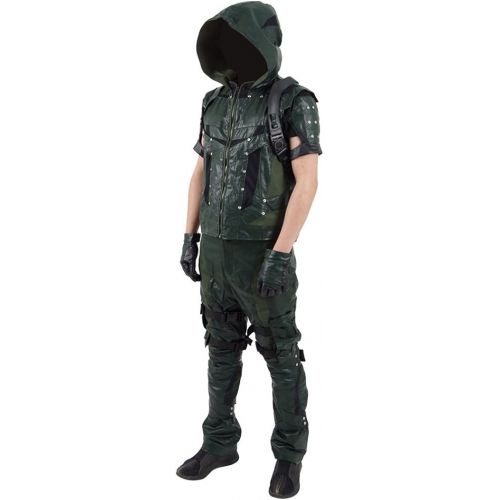  Very Last Shop Hot TV Series Mens Archer Costume Green Faux Leather Mens Halloween Costume