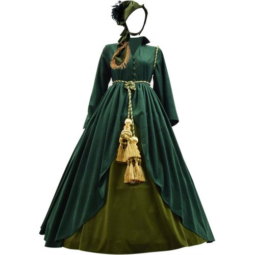  Very Last Shop Classic Movie Gone Wind Scarlett Costume Women Green Fancy Dress Costume