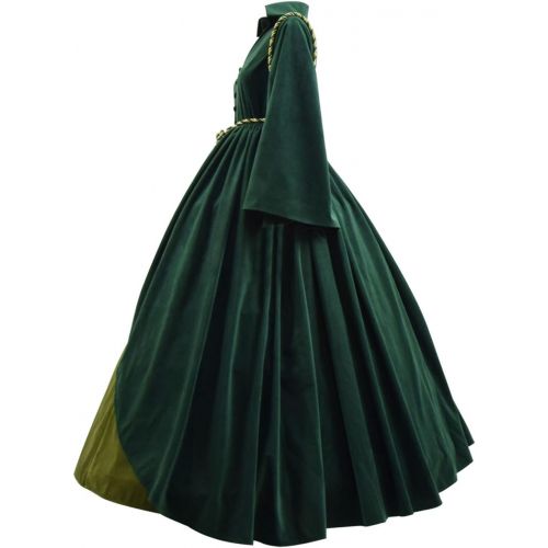  Very Last Shop Classic Movie Gone Wind Scarlett Costume Women Green Fancy Dress Costume