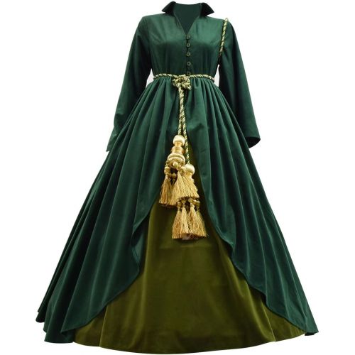  Very Last Shop Classic Movie Gone Wind Scarlett Costume Women Green Fancy Dress Costume