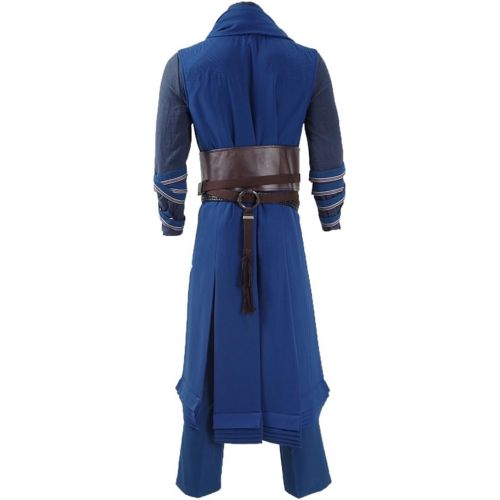  Very Last Shop 2016 Hot Movie Doctor Costume Blue Heavy Robe and Red Cloak Cosplay Outfit