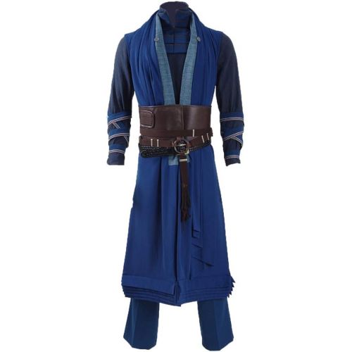  Very Last Shop 2016 Hot Movie Doctor Costume Blue Heavy Robe and Red Cloak Cosplay Outfit