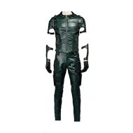 Very Last Shop Hot TV Series Mens Archer Costume Green Faux Leather Mens Halloween Costume