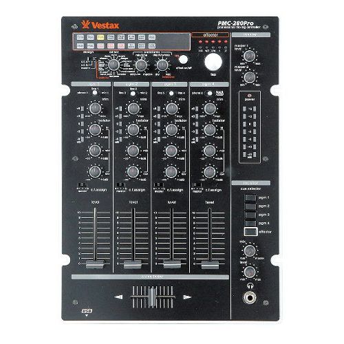  Vestax PMC-280 4-Channel DJ Mixer with Effects (Black)