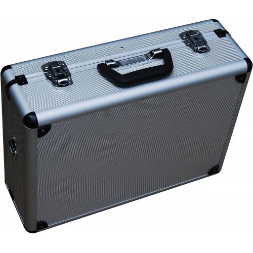  Vestil CASE-1814 Rugged Textured Carrying Case with Rounded Corners. 18 Length, 14 Width, 6 Height, Silver