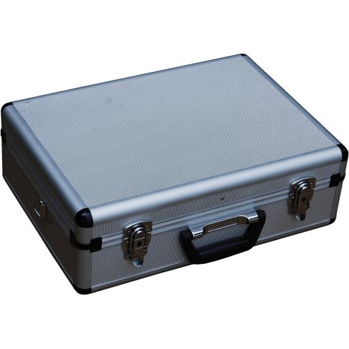  Vestil CASE-1814 Rugged Textured Carrying Case with Rounded Corners. 18 Length, 14 Width, 6 Height, Silver