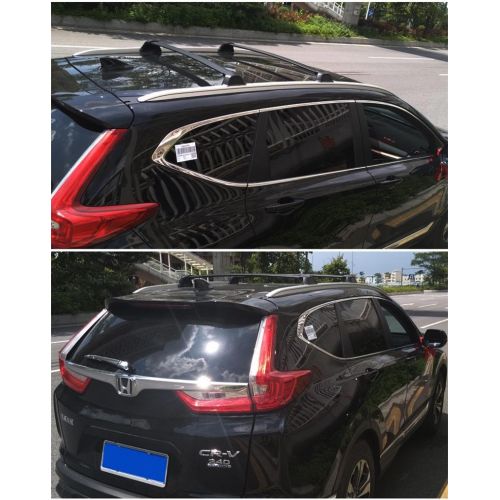  Vesul Black Baggage Luggage Holder Carrier Roof Rack Rails Cross Bars Crossbars Fits on Honda CR-V CRV 2017 2018 2019